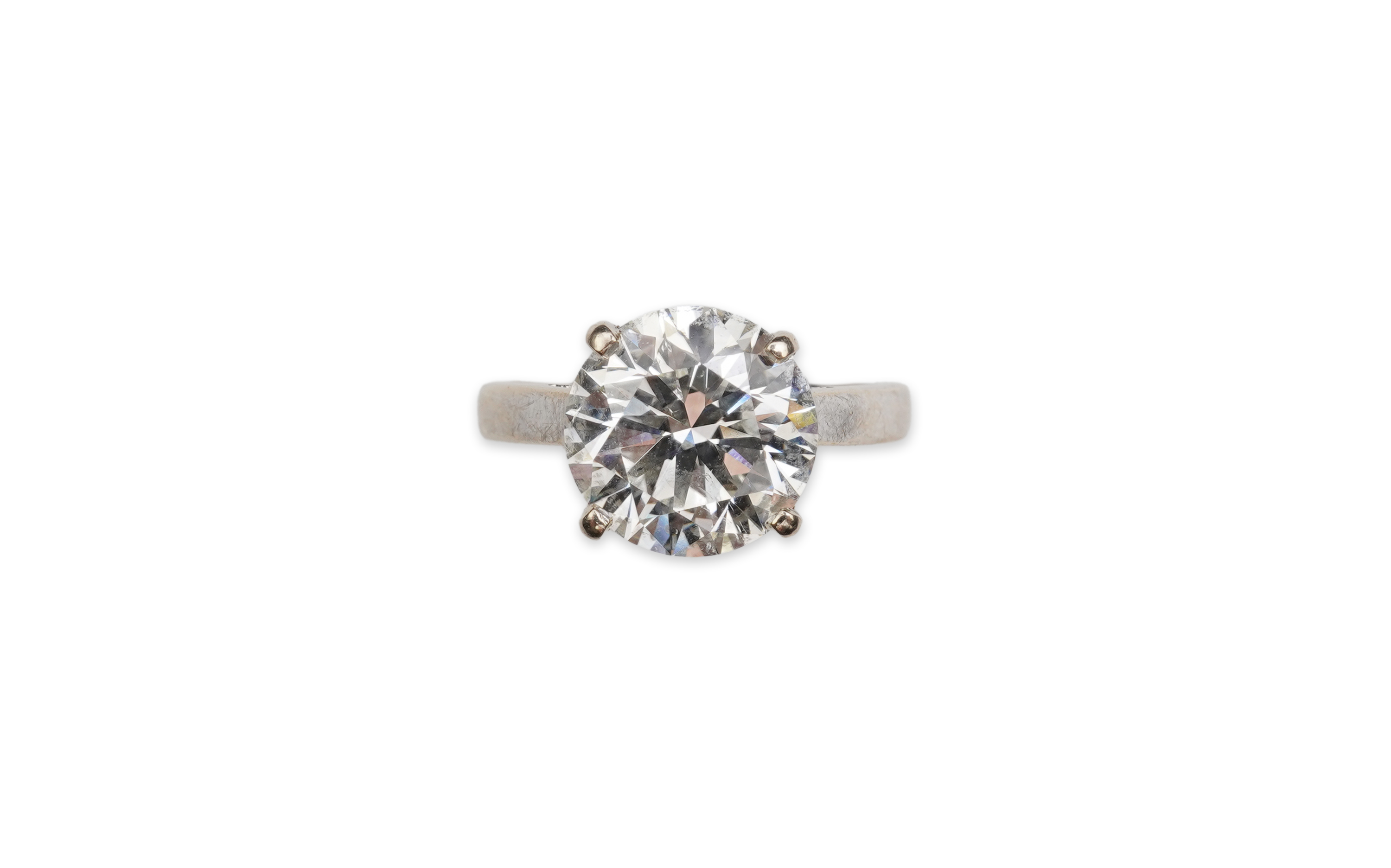A diamond solitaire ring